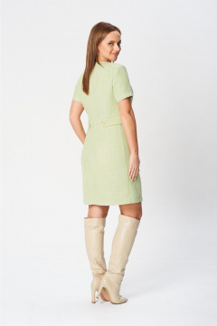 Платье с рельефами и пуговицами, выше колена MarSo 2408-Р светло-зеленый - фото 2