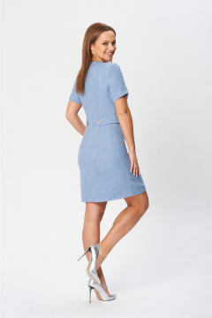 Платье с рельефами и пуговицами, выше колена MarSo 2408-Р серо-голубой - фото 2