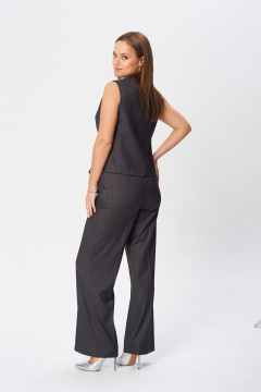 Модный жилет полуприлегающего силуэта из текстиля MarSo 2424 серый - фото 3