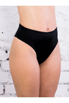 Высокие стринги из гладкой микрофибры Frank&Co 23256 черный - фото 1