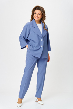 Брюки и жакет из текстиля с свободным кроем Danaida 2240 деним - фото 3
