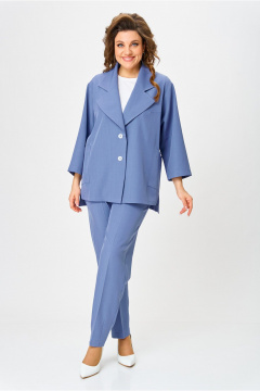 Брюки и жакет из текстиля с свободным кроем Danaida 2240 деним - фото 2
