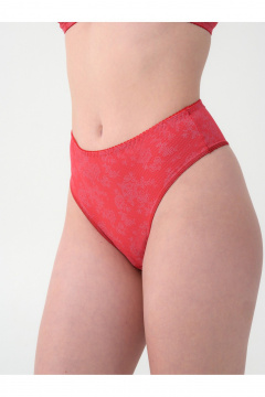 Трусы стринги высокие из гладкой микрофибры Frank&Co 25456 красный - фото 1