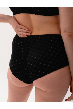 Трусы шорты из гладкой микрофибры с хлопковой ластовицей Frank&Co 25257 черный - фото 3