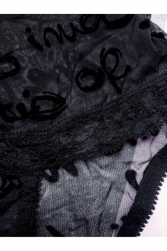 Высокие сетчатые трусы с кружевной отделкой Frank&Co 21262 черный - фото 3