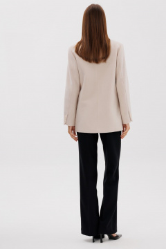 Пальтовый жакет-пиджак в бежевом цвете на кнопках THE NAME 2339 бежевый - фото 5