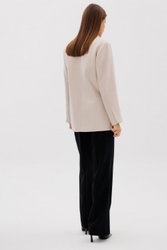 Пальтовый жакет-пиджак в бежевом цвете на кнопках THE NAME 2339 бежевый - фото 4