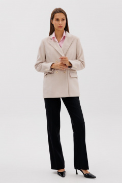 Пальтовый жакет-пиджак в бежевом цвете на кнопках THE NAME 2339 бежевый - фото 3