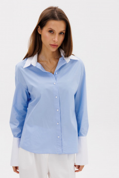 Рубашка свободного кроя с отложным воротником THE NAME 2344 - фото 5