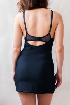 Комбинация ночная сорочка из микрофибры и сетки с регулировкой Frank&Co 31709 синий - фото 5