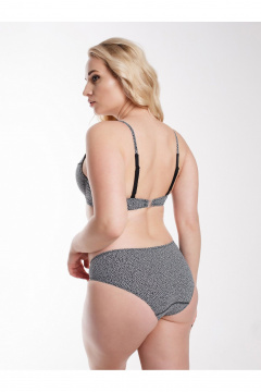 Купальник белый/черный с формованой чашкой и плавками Frank&Co 41210 черный_белый - фото 4