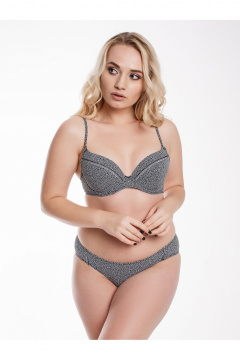 Купальник белый/черный с формованой чашкой и плавками Frank&Co 41210 черный_белый - фото 2