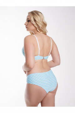 Купальник белый/синий с формованой чашкой и ремешками Frank&Co 41710 синий_белый - фото 4