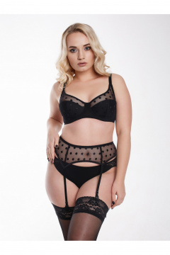 Пояс для чулок из сетки с челкодержателями Frank&Co 53203 черный - фото 3