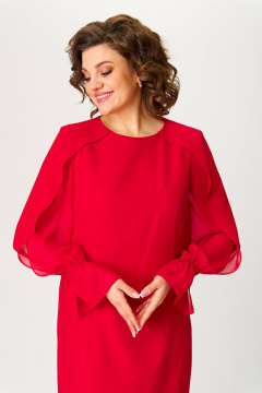 Платье в стиле бордового шифона с полурельефами Karina deLux M-1334 - фото 4