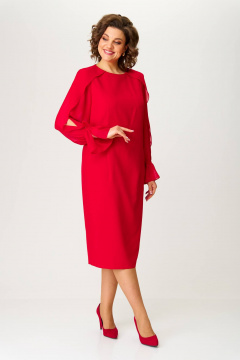 Платье в стиле бордового шифона с полурельефами Karina deLux M-1334 - фото 3