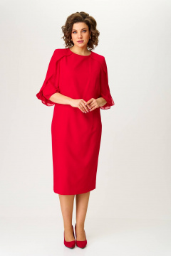 Платье в стиле бордового шифона с полурельефами Karina deLux M-1334 - фото 1