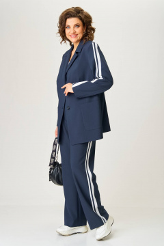 Костюм с жакетом и брюками из костюмной ткани с накладными карманами Karina deLux M-1336 - фото 4