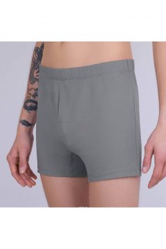 Трусы-шорты из хлопка с боковыми швами Verally 642-1 серый - фото 3