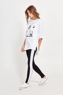 Джемпер oversize с разрезами и удлиненной спинкой Rivoli 6037 - фото 3