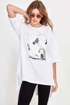 Джемпер oversize с разрезами и удлиненной спинкой Rivoli 6037 - фото 1