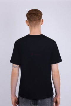 Майка свободная из хлопка с эластаном с пич-эффектом Verally 621-1 черный - фото 2