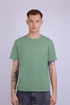 Майка свободная из хлопка с эластаном для мужчин Verally 621-1 малахит - фото 1