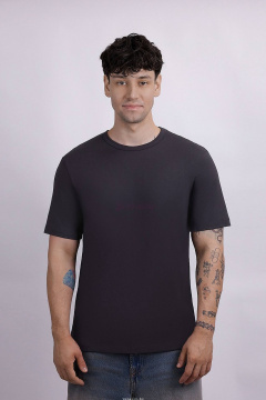 Майка свободная из хлопка с эластаном для мужчин Verally 621-1 графит - фото 1