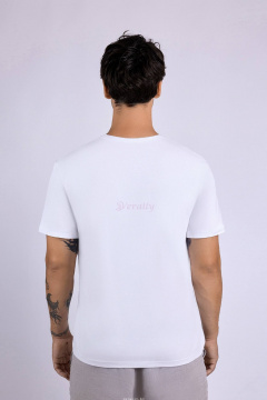 Майка свободная из хлопка с эластаном для мужчин Verally 621-1 белый - фото 2