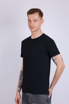 Майка приталенная из хлопка с эластаном для мужчин Verally 620-1 черный - фото 3