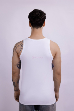 Майка из трикотажа с хлопком в белом цвете Verally 600-1 белый - фото 2