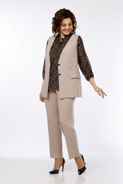 Классический бежевый деловой костюм 3 предмета Jurimex 3274 - фото 5