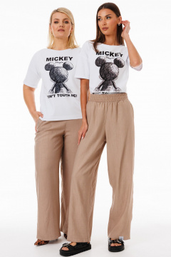 Футболка белая свободного кроя с длинным рукавом Kivviwear 4026.171 - фото 5