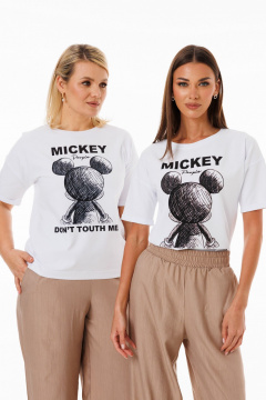 Футболка белая свободного кроя с длинным рукавом Kivviwear 4026.171 - фото 1