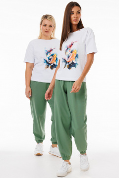 Футболка белая хлопковая с цифровым принтом Kivviwear 4026.172 - фото 5