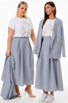 Футболка белая с рукавом летучая мышь цифровой принт Kivviwear 4072.26 - фото 2