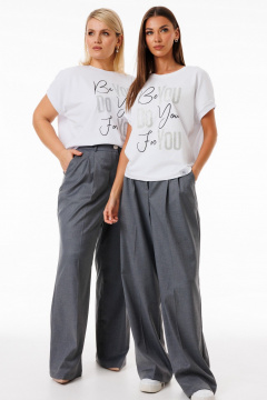 Футболка белая с рукавом летучая мышь цифровая печать Kivviwear 4072.27 - фото 3