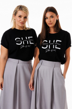 Футболка свободного кроя летучая мышь из хлопка Kivviwear 4072.29 - фото 3