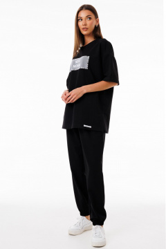 Футболка удлиненная из мягкого футера с разрезами и рукавом Kivviwear 4147.19 - фото 3