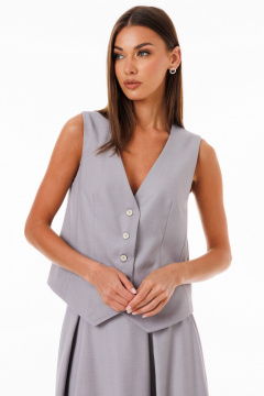 Жилет демисезонный из костюмной ткани классический Kivviwear 4234.06 - фото 1