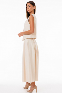 Жилет молочный классический из костюмной ткани Kivviwear 4234.08 - фото 5