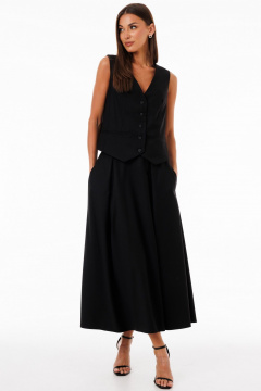 Жилет юбка костюм из костюмной ткани с карманами и складками Kivviwear 42344235.07 - фото 5