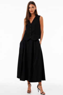 Жилет юбка костюм из костюмной ткани с карманами и складками Kivviwear 42344235.07 - фото 4