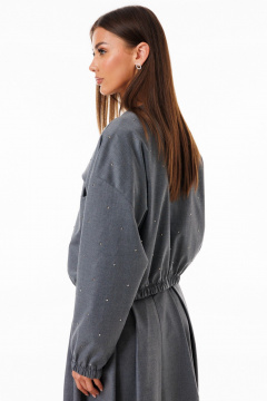 Жакет демисезонный из хлопка свободный на каждый день Kivviwear 42071.01 - фото 2