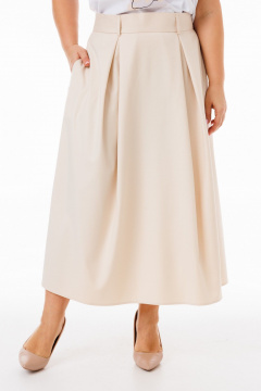 Юбка-трапеция из костюмной ткани с складками и карманами Kivviwear 4235.08 - фото 2
