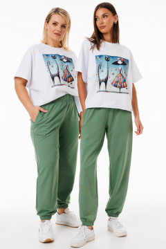 Спортивный костюм из трикотажа с ярким джемпером и брюками Kivviwear 42674184.08 - фото 5