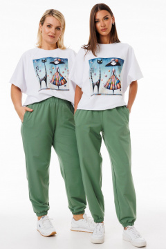 Спортивный костюм из трикотажа с ярким джемпером и брюками Kivviwear 42674184.08 - фото 4