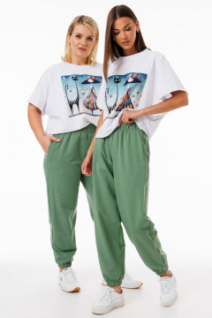 Спортивный костюм из трикотажа с ярким джемпером и брюками Kivviwear 42674184.08 - фото 3