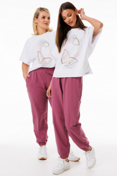 Базовый спортивный костюм из трикотажа с принтом и брюками Kivviwear 42674184.09 - фото 3