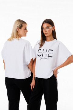 Костюм 2-ка из трикотажа с принтами и свободными брюками Kivviwear 42674184.10 - фото 4